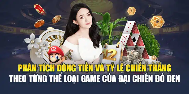 Phân tích dòng tiền và tỷ lệ chiến thắng theo từng thể loại game của đại chiến đỏ đen